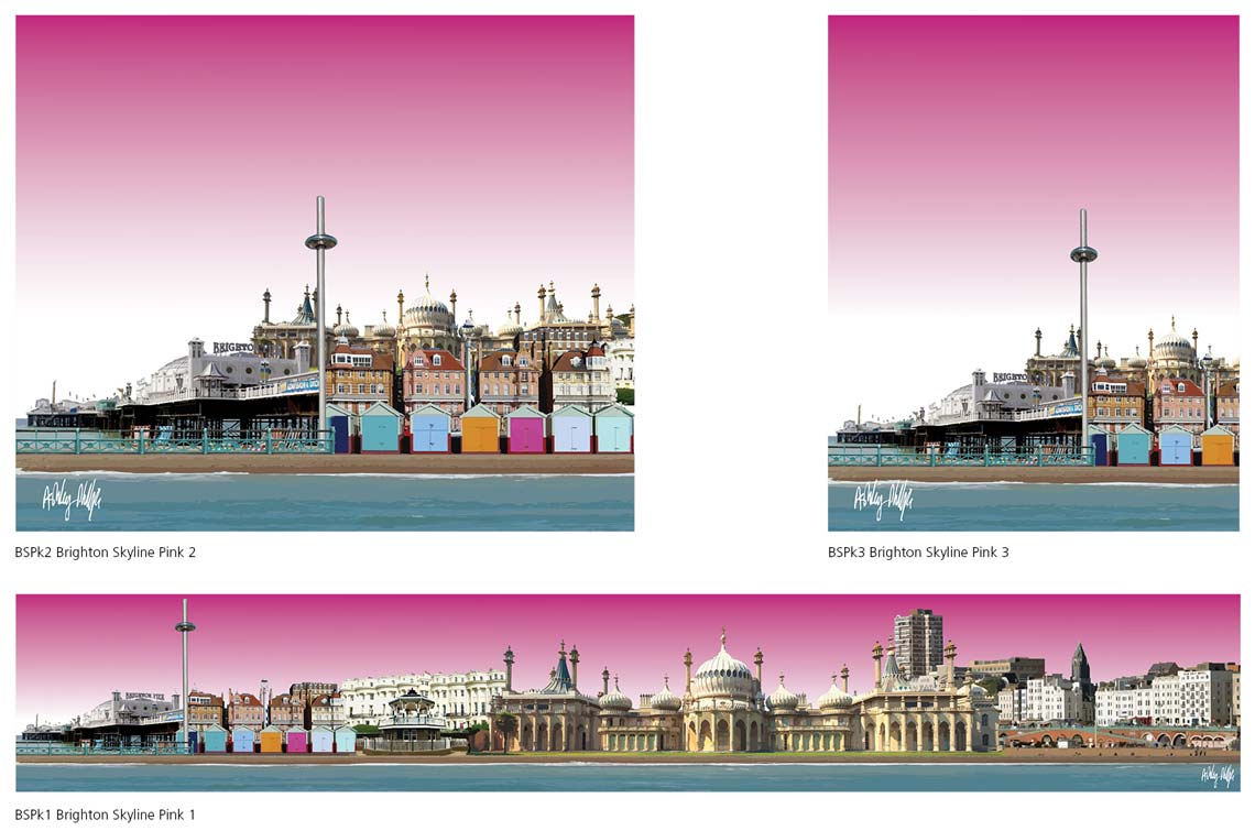 Brighton Skyline Printed on Glass