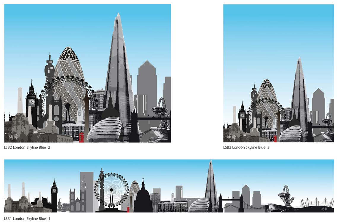 London Skylines Printed on Glass